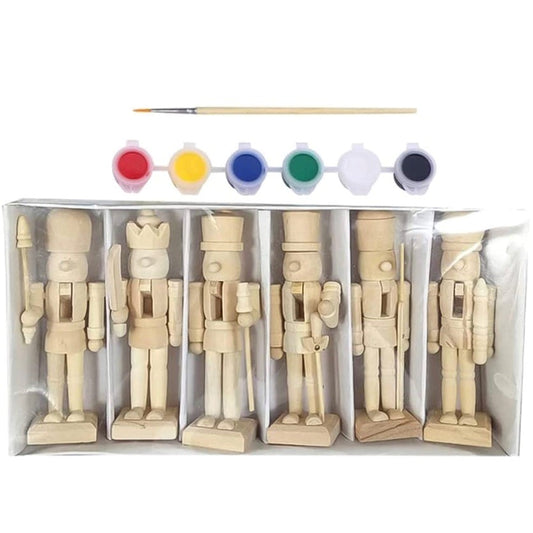 Paint-Your-Own Nutcracker Soldiers – Set of 6